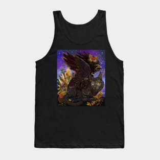 Raven Winged Autumn Magic Cat Tank Top